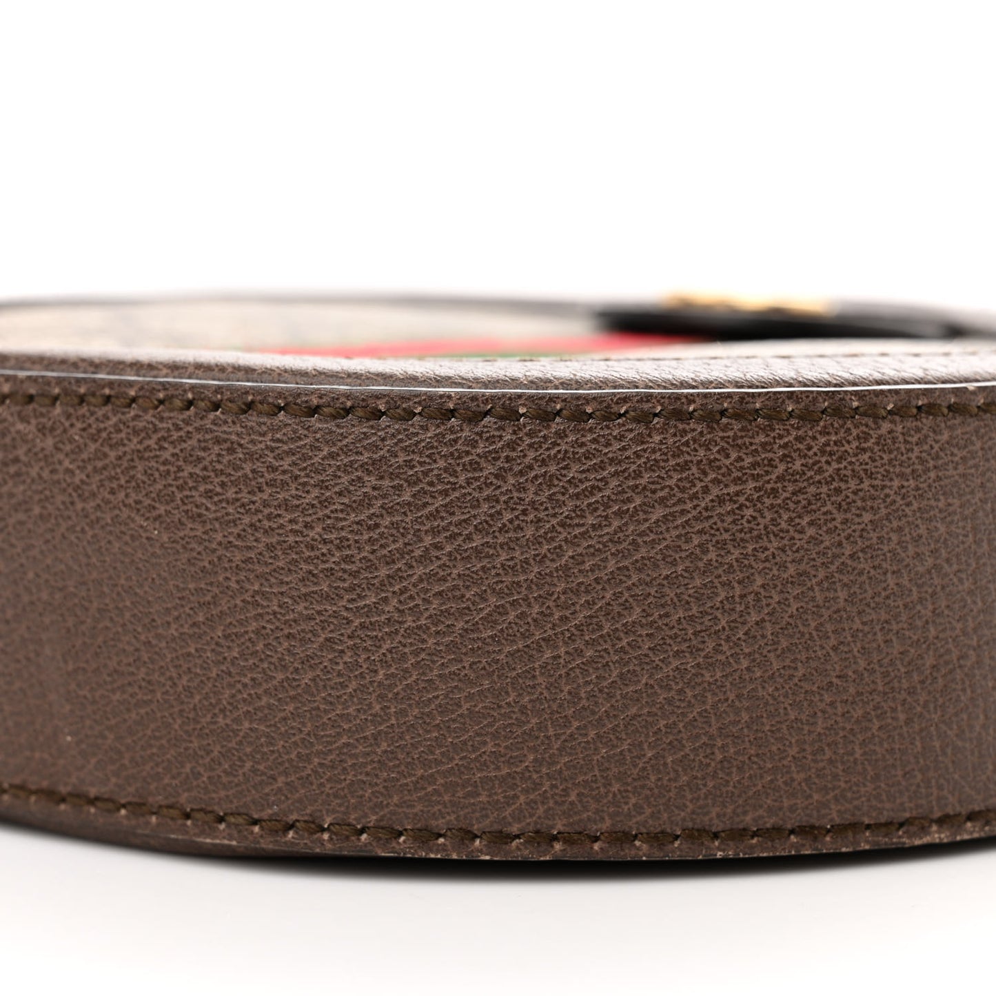 GG Supreme Monogram Web Mini Ophidia Round Shoulder Bag Brown