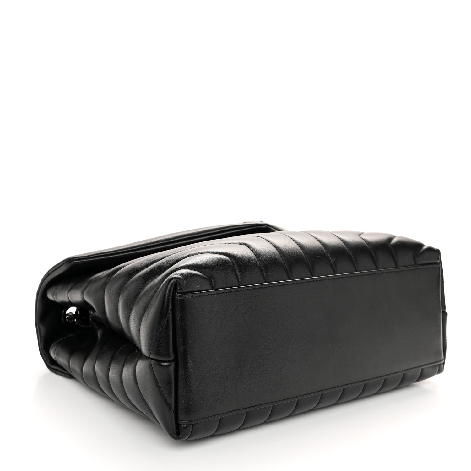 Saint Laurent Calfskin Y Quilted Monogram Monochrome Medium Loulou Chain Satchel Black 4 of 10