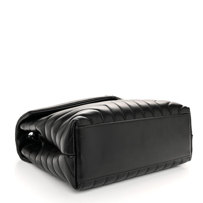 Saint Laurent Calfskin Y Quilted Monogram Monochrome Medium Loulou Chain Satchel Black 4 of 10