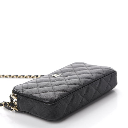 Chanel Caviar Quilted Small Clutch With Chain Black 4 of 12
