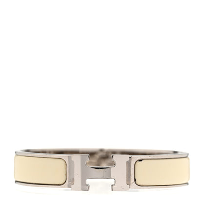 Hermes Enamel Narrow Clic Clac H Bracelet PM White 1 of 4