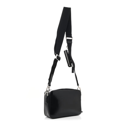 Prada Spazzolato Small Brique Crossbody Bag Black 3 of 10