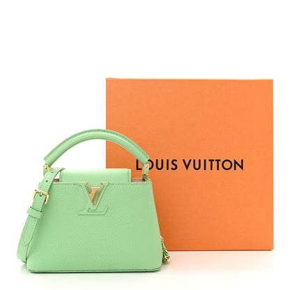 Louis Vuitton Taurillon Mini Capucines Vert Pomme 10 of 10