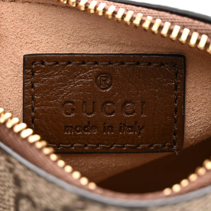 Gucci GG Supreme Monogram Azalea Calfskin Mini Retro Interlocking G Charm Bag Beige Ebony Brown Sugar 6 of 6