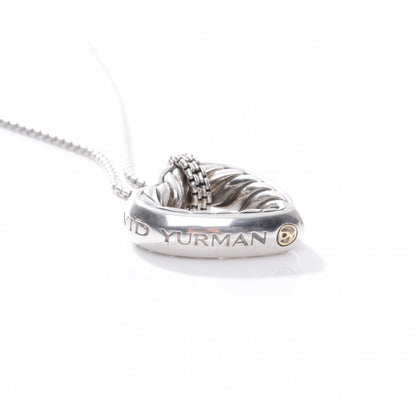 David Yurman Sterling Silver Open Heart Cable Necklace 3 of 5