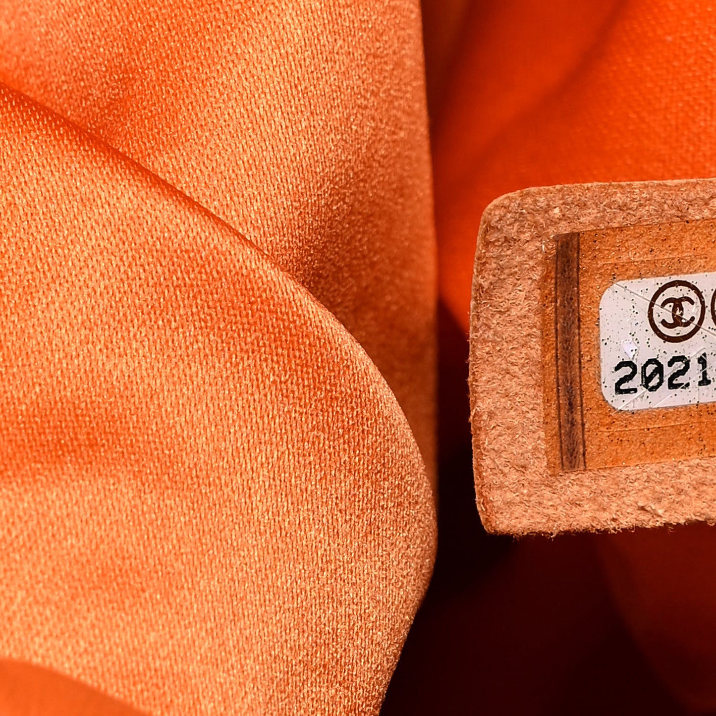 Lambskin Quilted Jumbo Grocery By Chanel Drawstring Shopping Bag Orange