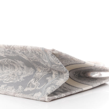 Christian Dior Canvas Embroidered Medium Dioriviera Toile De Jouy Reverse Book Tote Gray 10 of 13