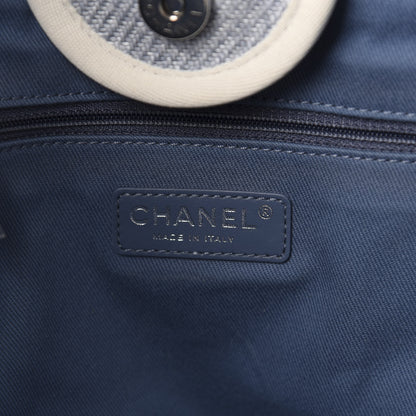 Chanel Canvas Medium Deauville Tote Light Blue 8 of 10
