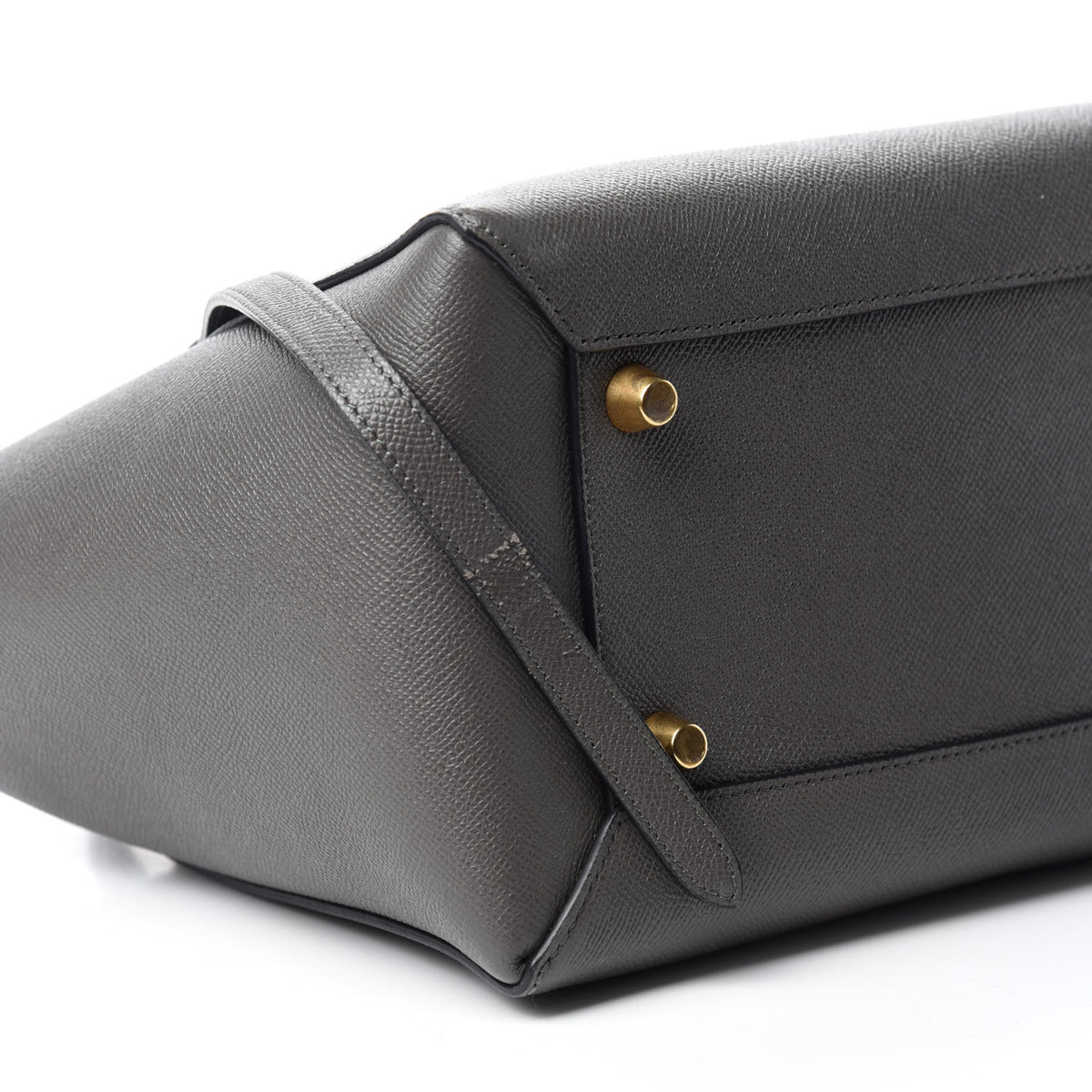 Grained Calfskin Mini Belt Bag Grey