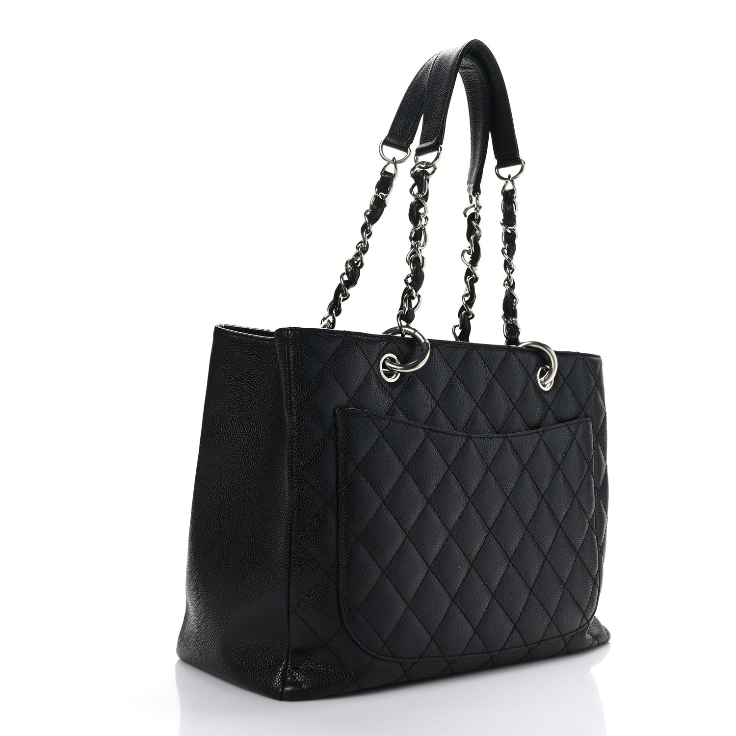 Chanel Caviar Quilted Grand Shopping Tote GST Black 3 of 12