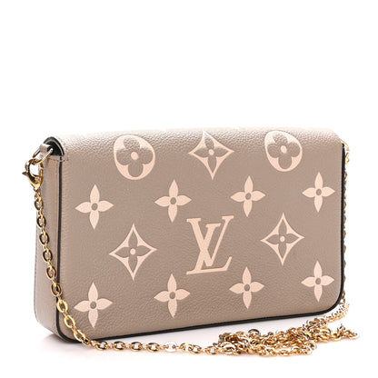 Louis Vuitton Empreinte Monogram Giant Felicie Pochette Tourterelle Creme 4 of 10