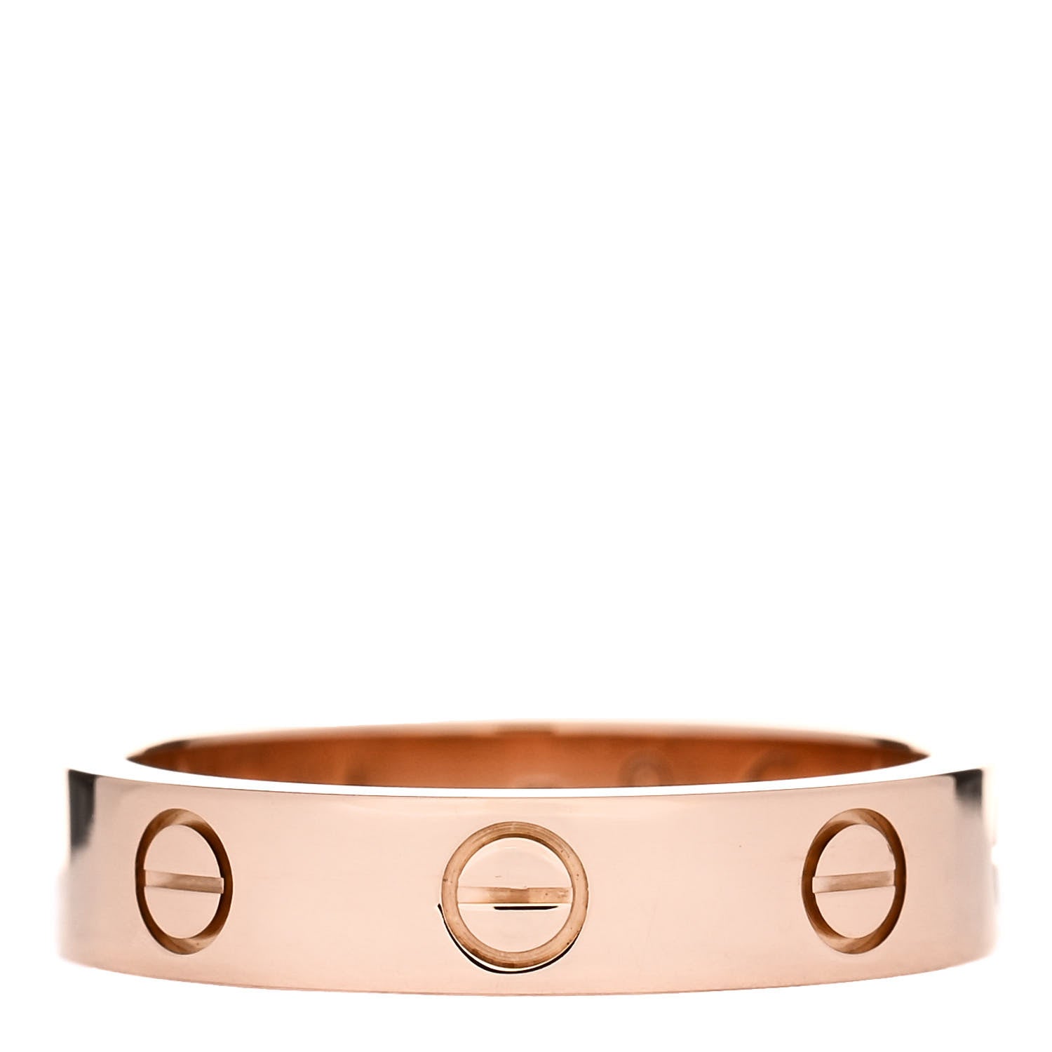 Cartier 18K Pink Gold Diamond 4mm LOVE Wedding Band Ring 51 5.75 3 of 4