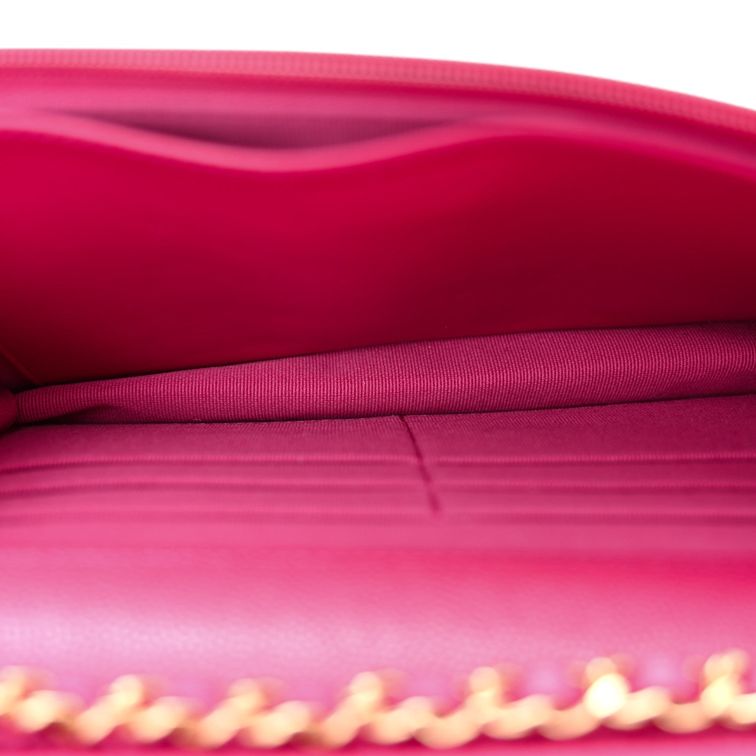 Chanel Caviar Quilted Wallet on Chain WOC Fuchsia 5 of 11