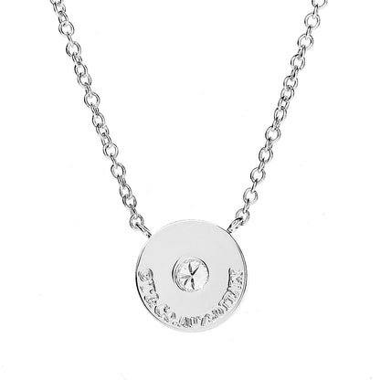 Tiffany 18K White Gold Diamond 1837 Circle Pendant Necklace 7 of 7