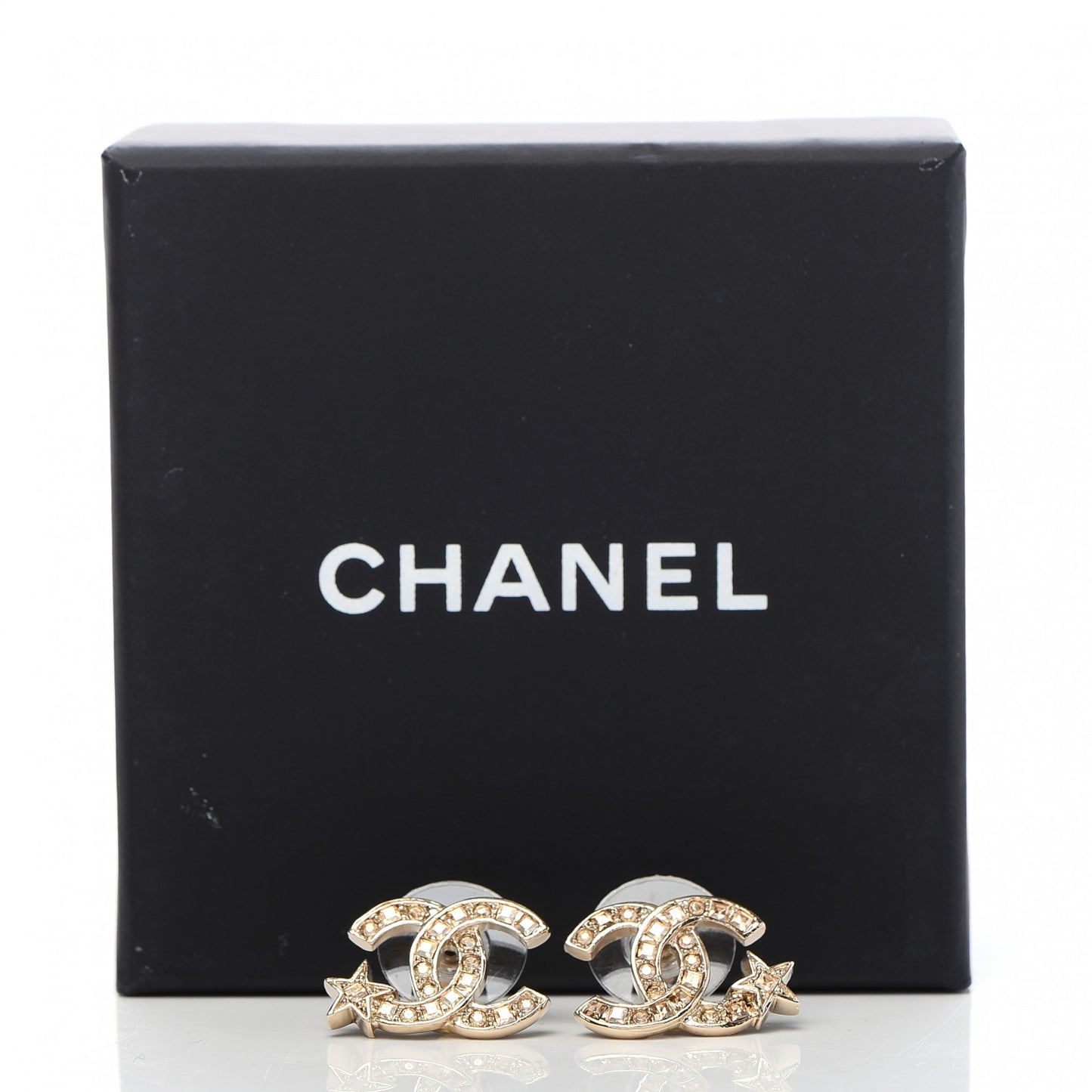 Crystal CC Starfall Earrings Gold