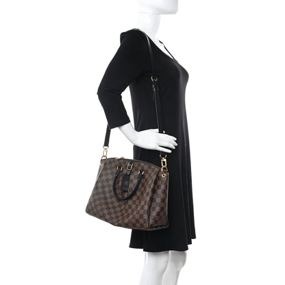 Louis Vuitton Damier Ebene Odeon Tote MM Black 2 of 9