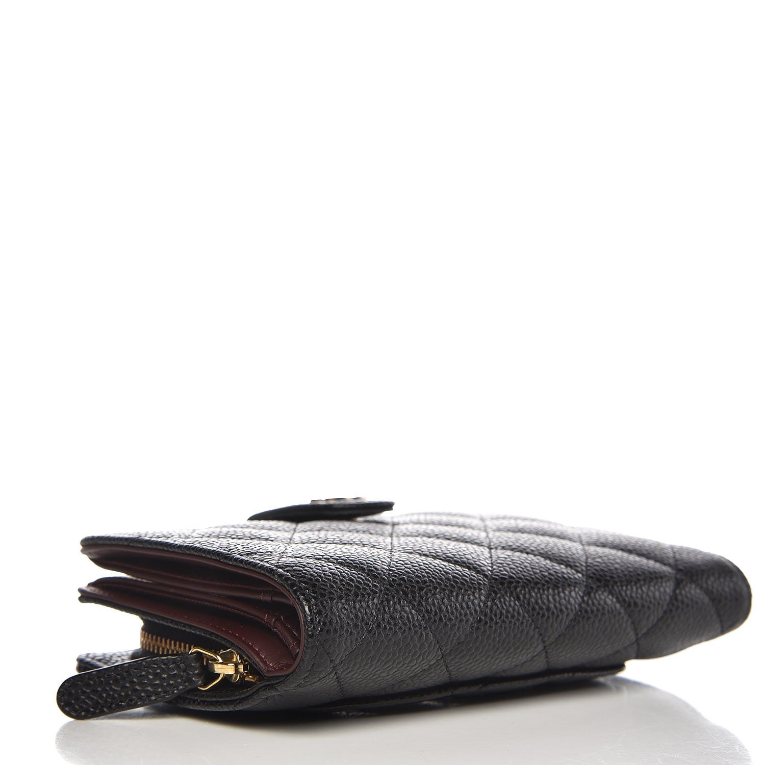 Chanel Caviar Quilted Zipped Pocket Wallet Black 4 of 8