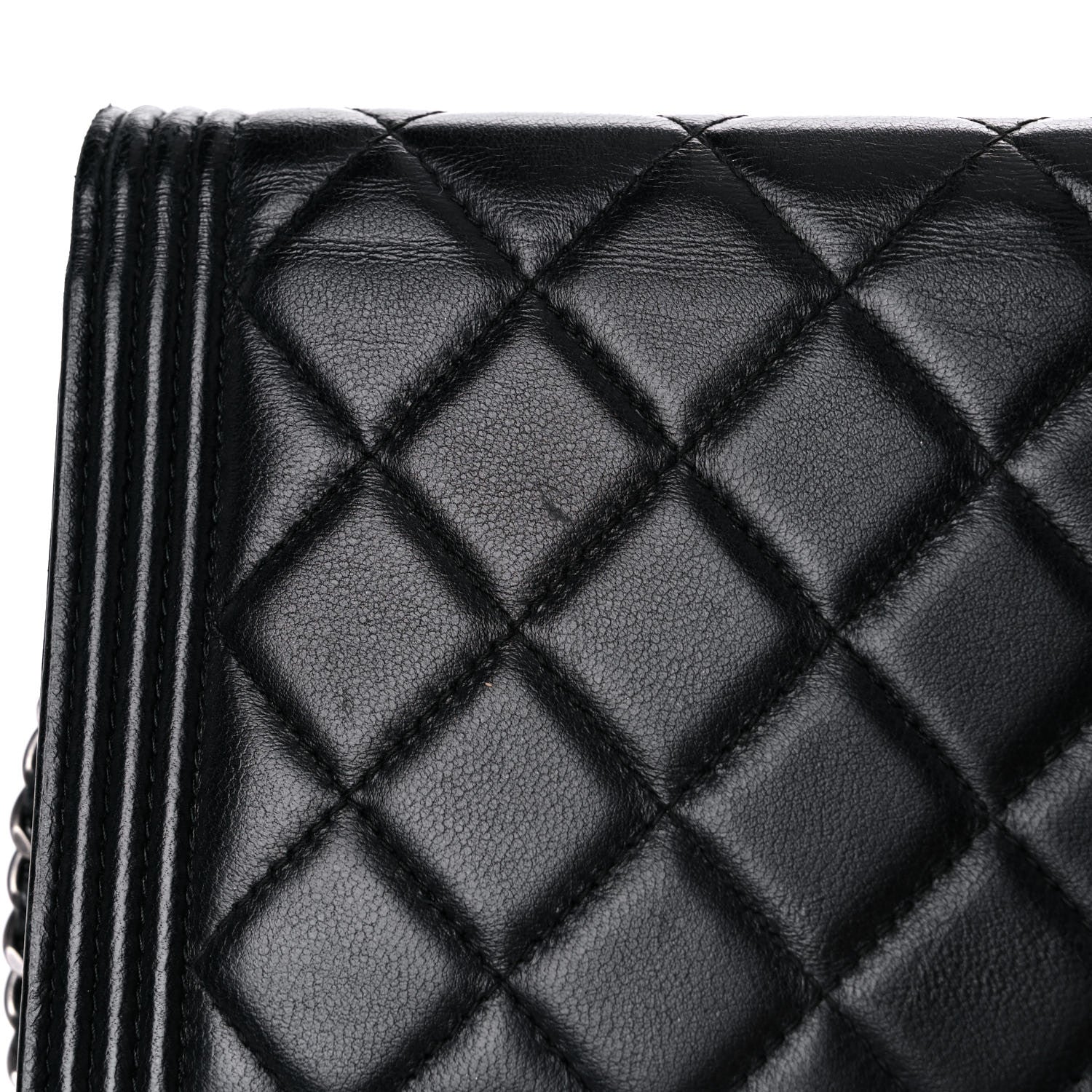 Chanel Lambskin Quilted Boy Wallet On Chain WOC Black 24 of 25