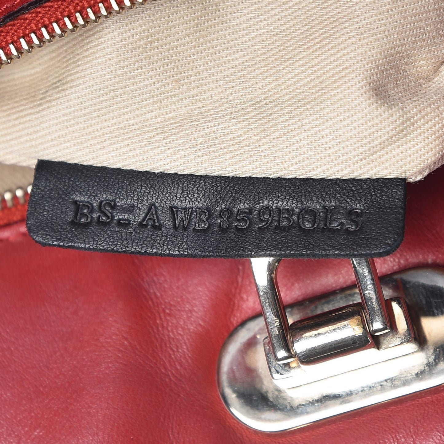 Vitello Rockstud Shoulder Satchel Red