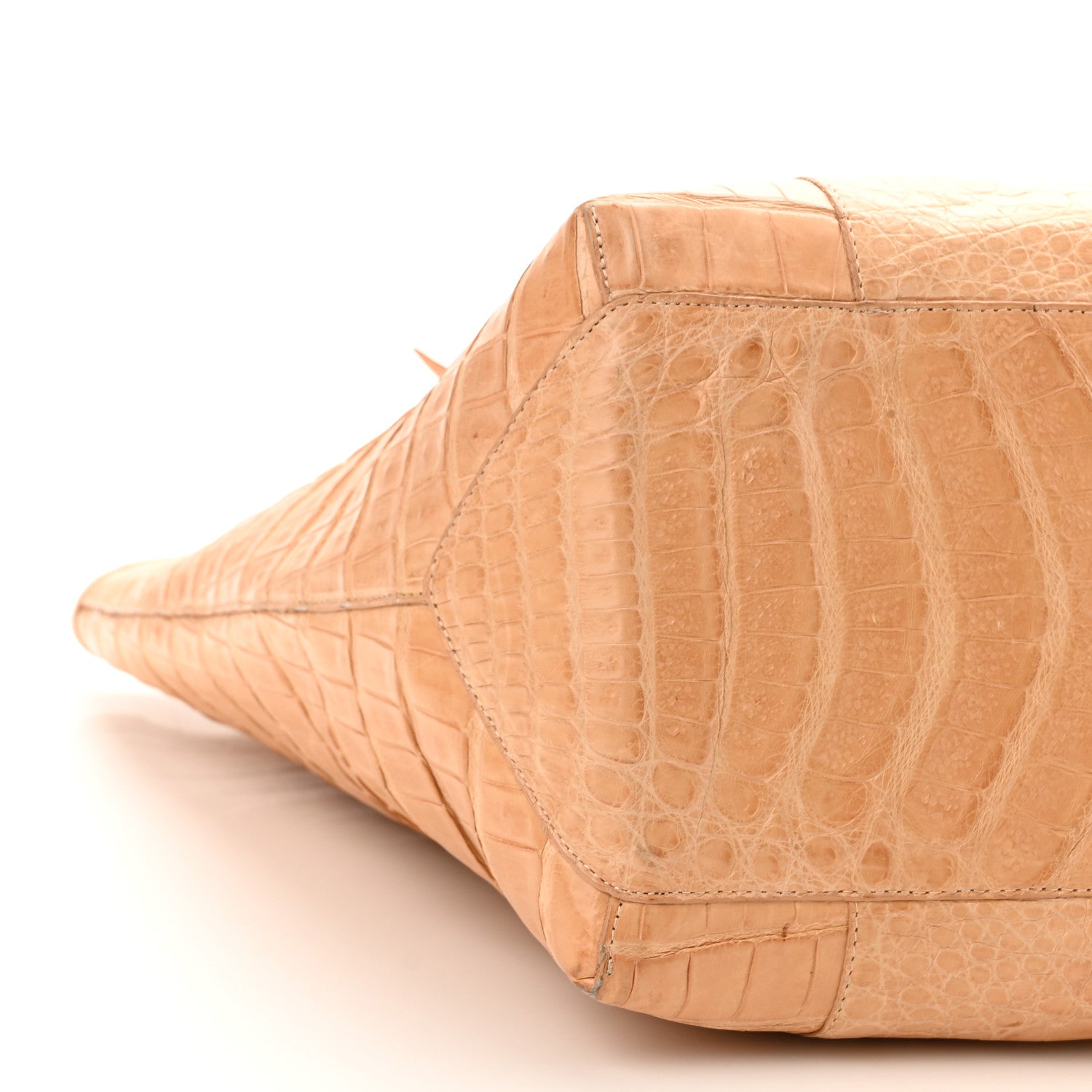 Nancy Gonzalez Crocodile Leaf Tote Beige 8 of 11