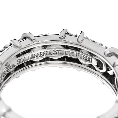 Tiffany Platinum Diamond Schlumberger Sixteen Stone Ring 53 6.25 5 of 6