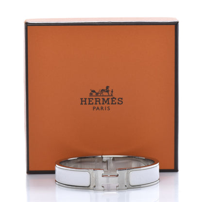 Hermes Enamel Narrow Clic Clac H Bracelet PM White 6 of 6