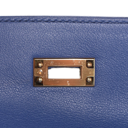 Hermes Swift Kelly Pochette Clutch Bleu Brighton 13 of 27