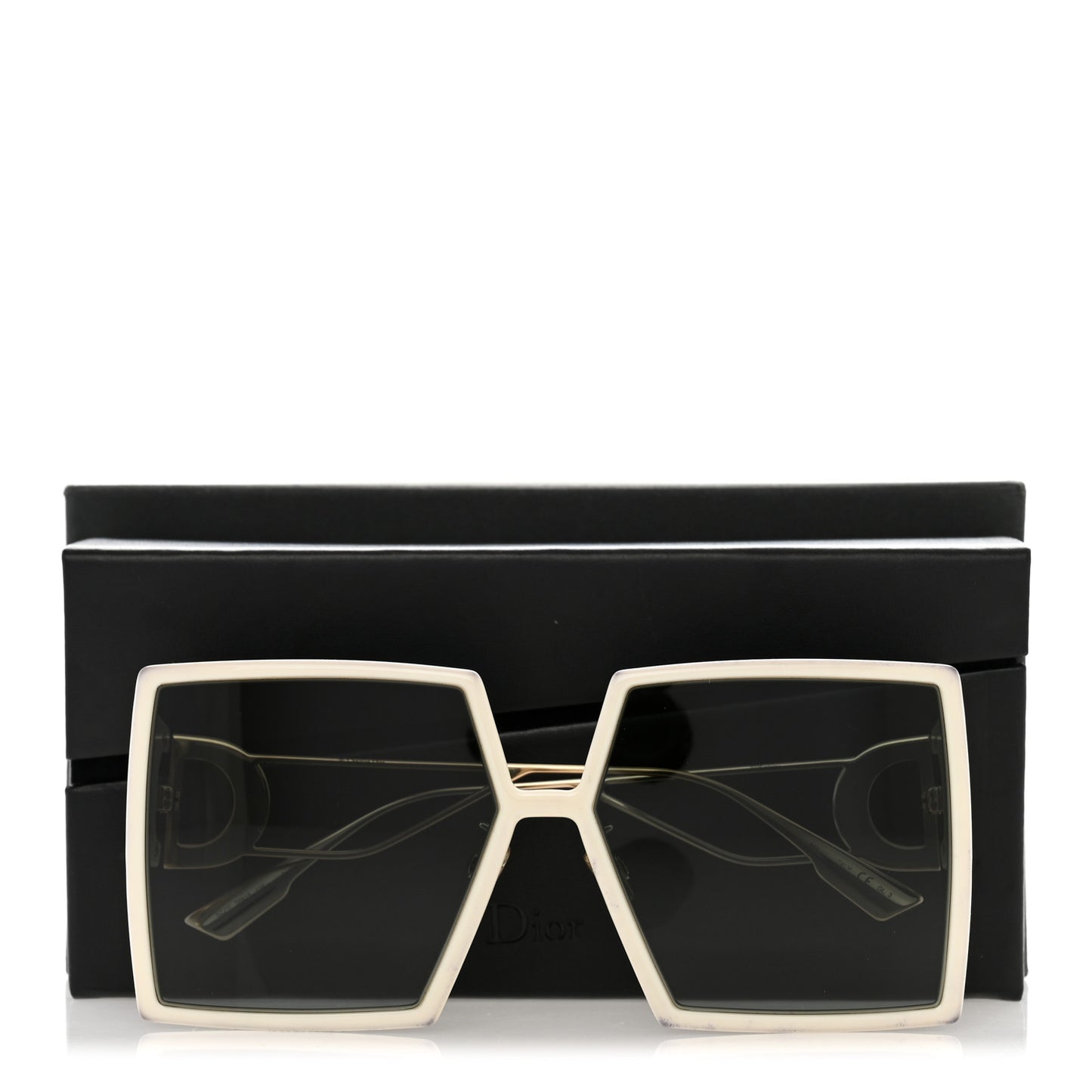 Square 30 Montaigne Sunglasses White