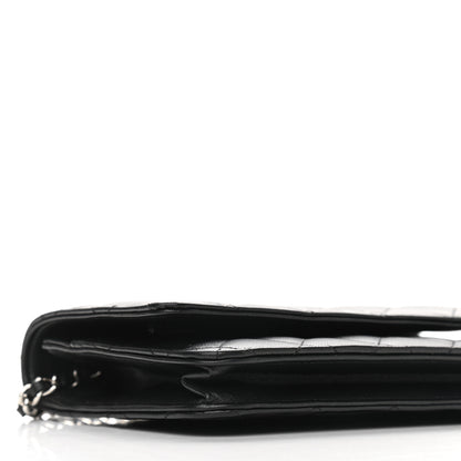 Chanel Lambskin Quilted Wallet On Chain WOC Black 9 of 11
