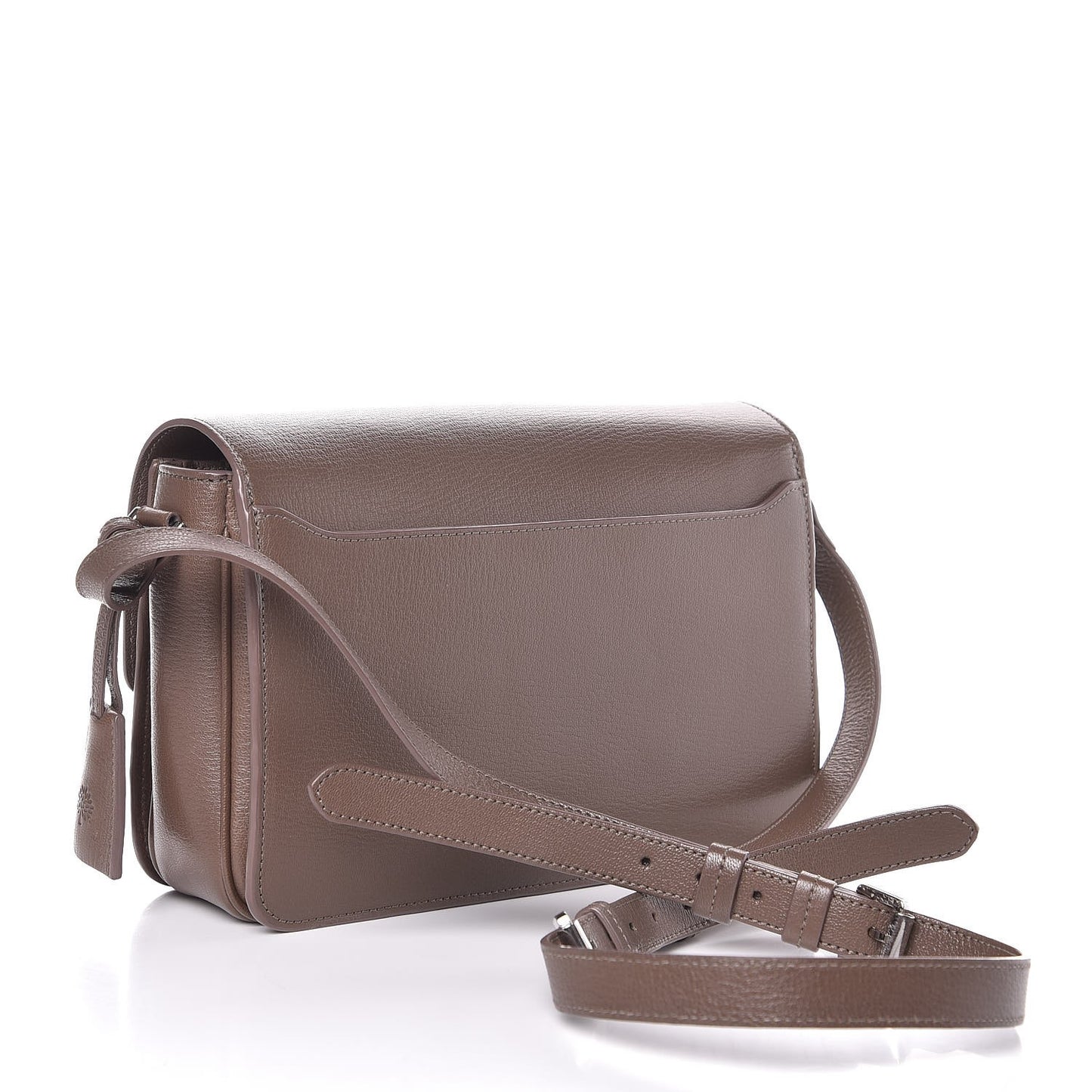 Shiny Goatskin Bayswater Shoulder Bag Taupe