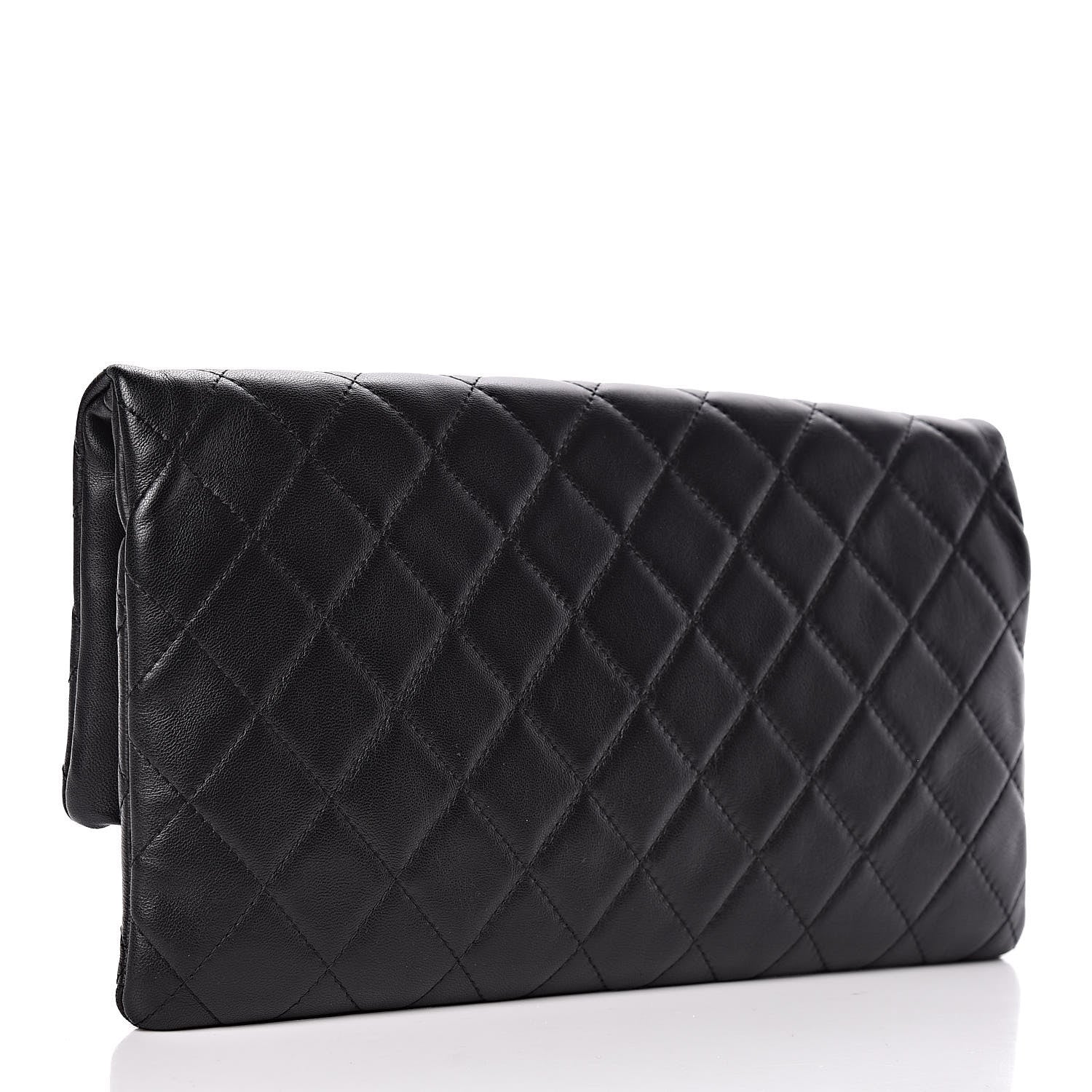Chanel Lambskin Quilted CC Beauty Clutch Black 3 of 10