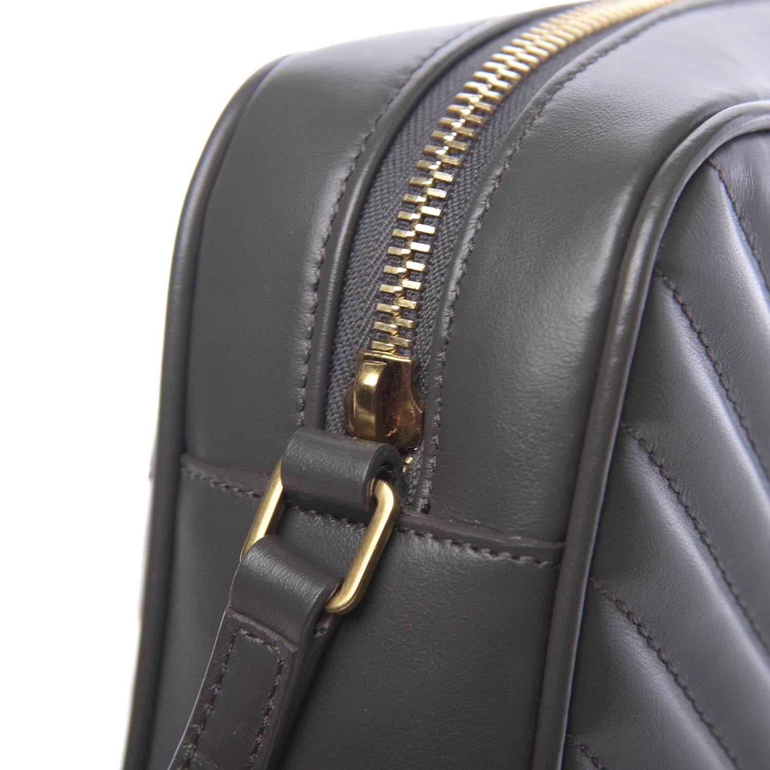 Saint Laurent Calfskin Matelasse Monogram Lou Camera Bag Military Olive 9 of 10