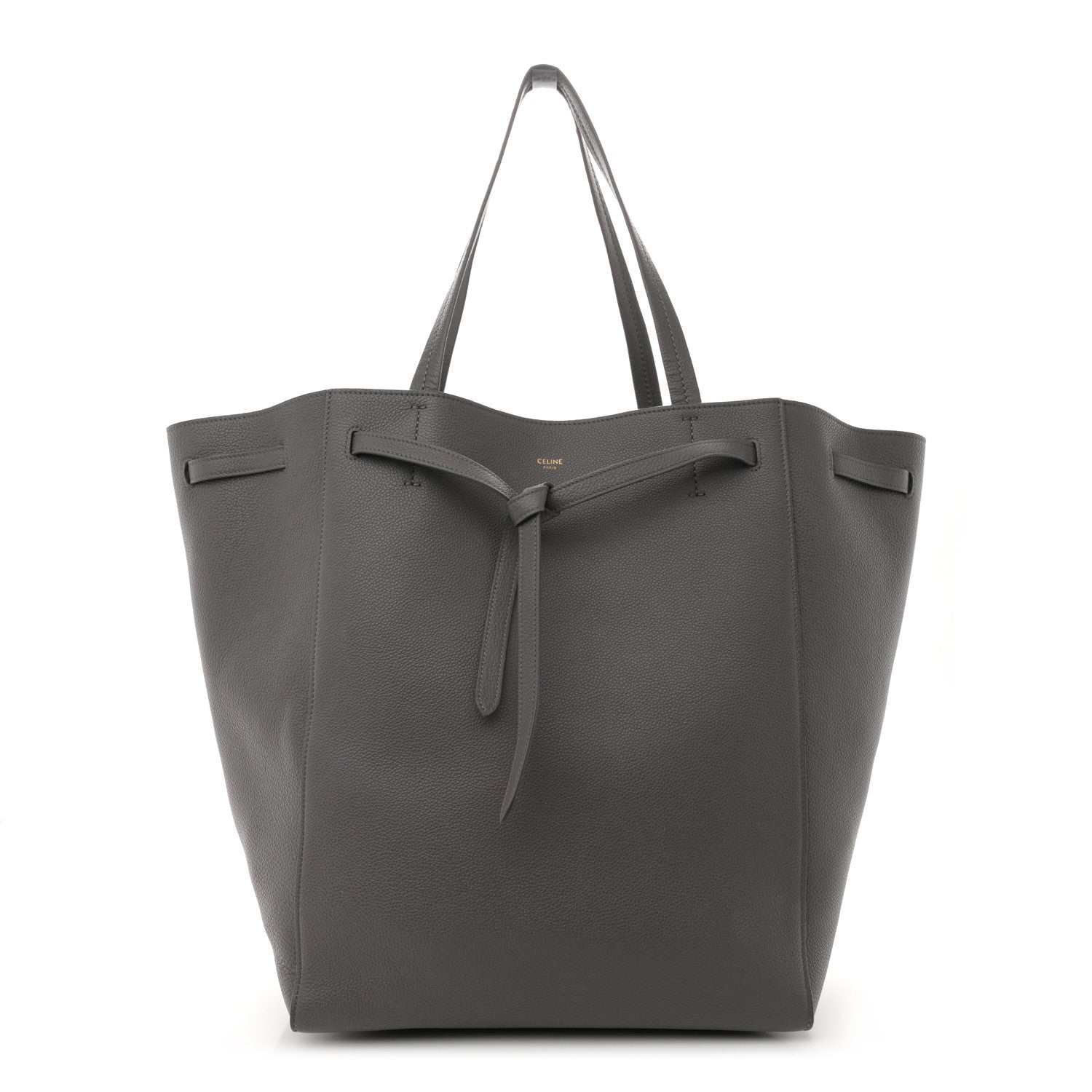 Celine Soft Grained Calfskin Medium Belt Cabas Phantom Grey 1 of 11