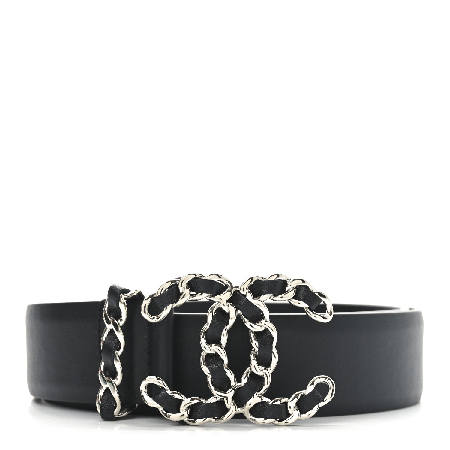 Chanel Calfskin CC Chain Belt 85 34 Black 1 of 7