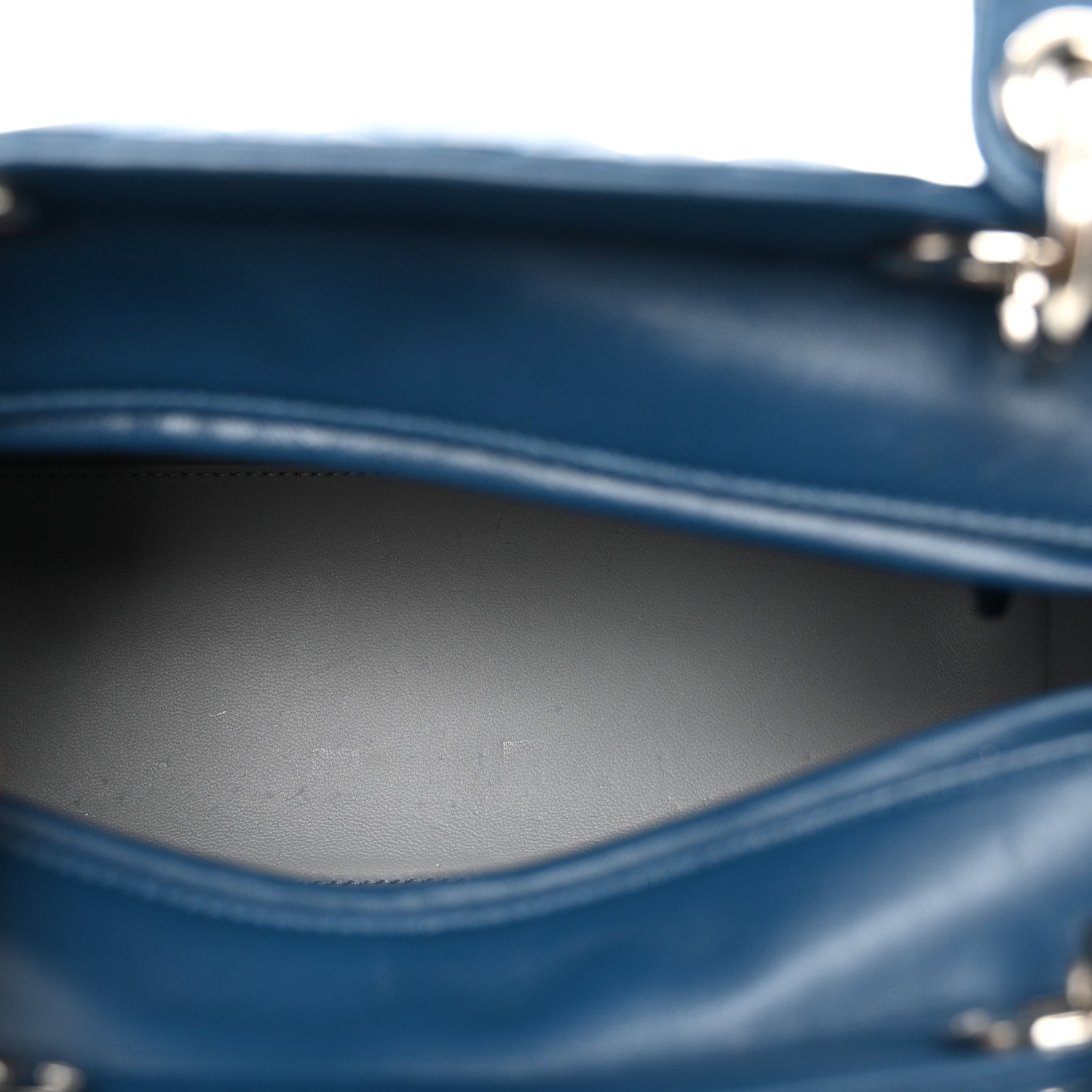 Christian Dior Lambskin Cannage Medium Lady Dior Crystal Strap Navy 6 of 8