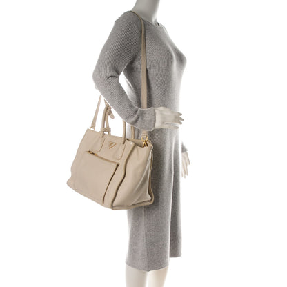 Prada Vitello Daino Shopping Tote Talco 2 of 10