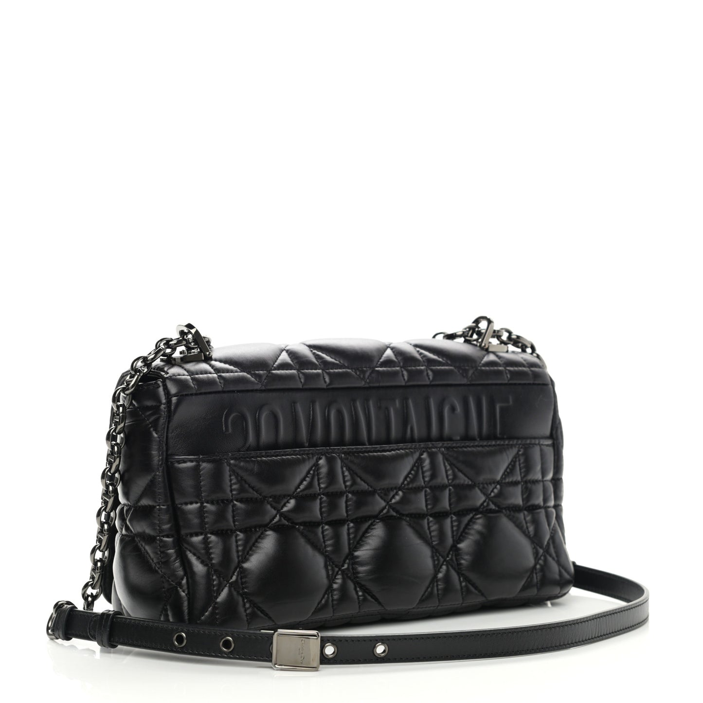 Calfskin Macrocannage Medium Caro Bag Black