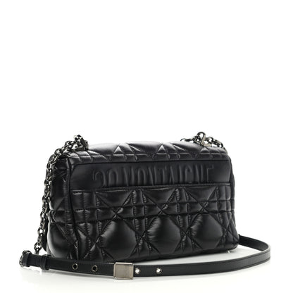 Christian Dior Calfskin Macrocannage Medium Caro Bag Black 3 of 10
