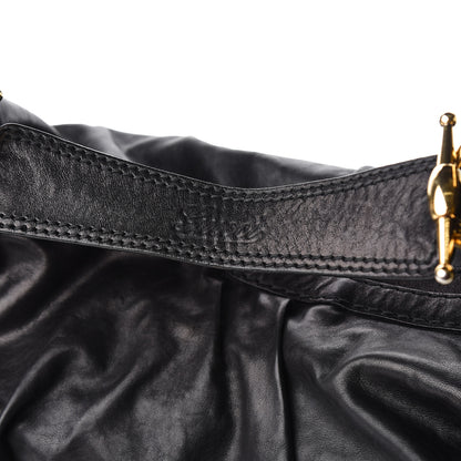 Gucci Calfskin Large Jockey Hobo Black 9 of 9