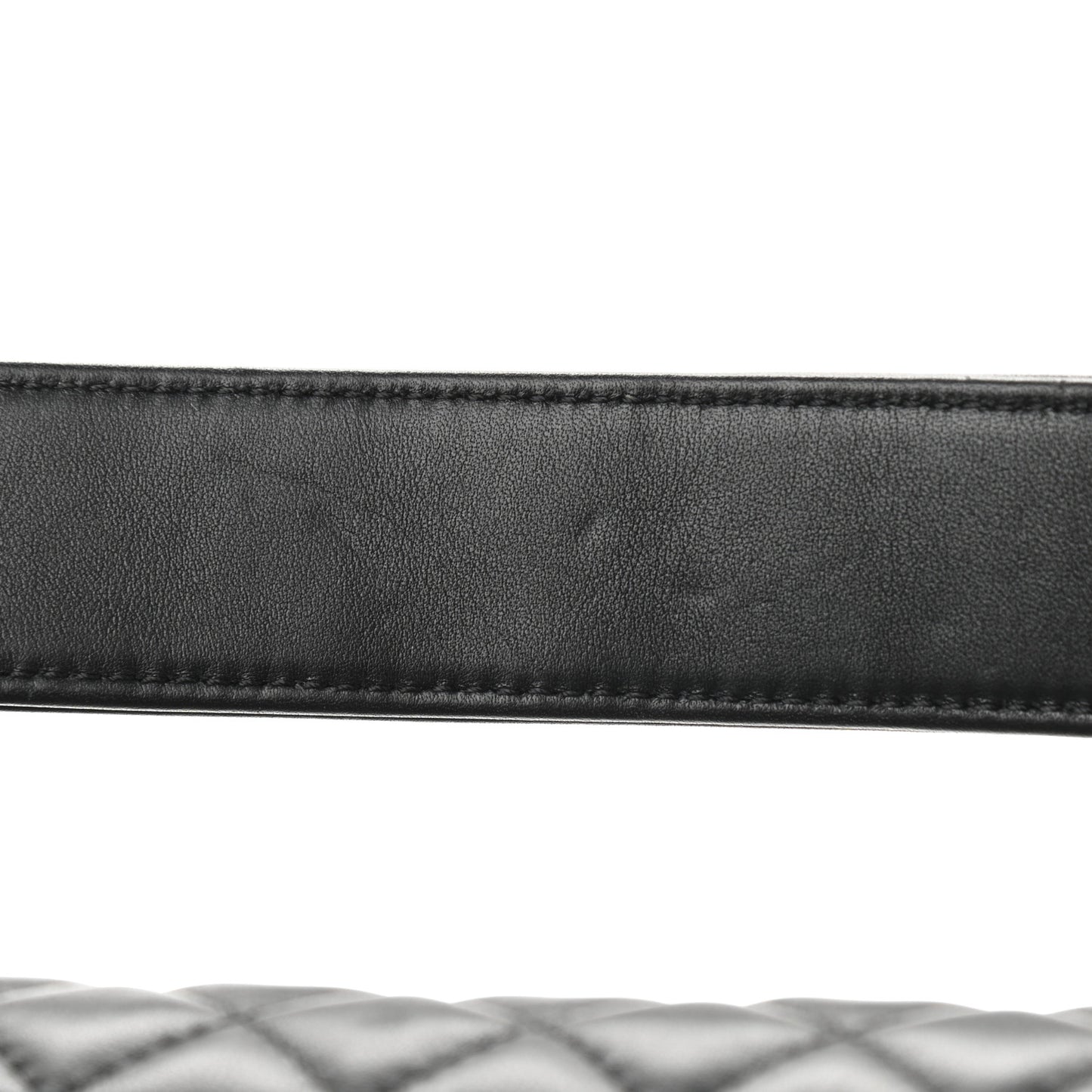 Calfskin Medium Boy Logo Top Handle Flap Black