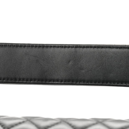 Chanel Calfskin Medium Boy Logo Top Handle Flap Black 14 of 16
