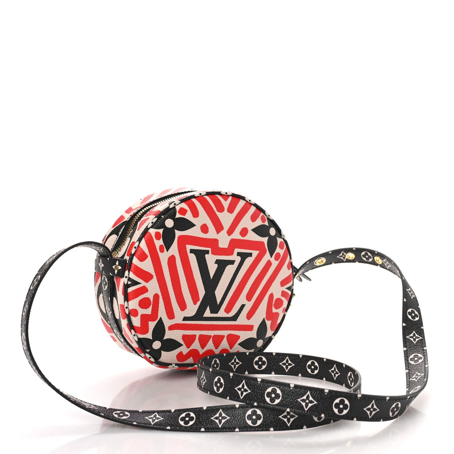 Monogram Giant Crafty Boite Chapeau Souple PM Creme Rouge Black