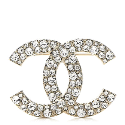 Chanel Crystal Palais Garnier CC Brooch Gold 1 of 5