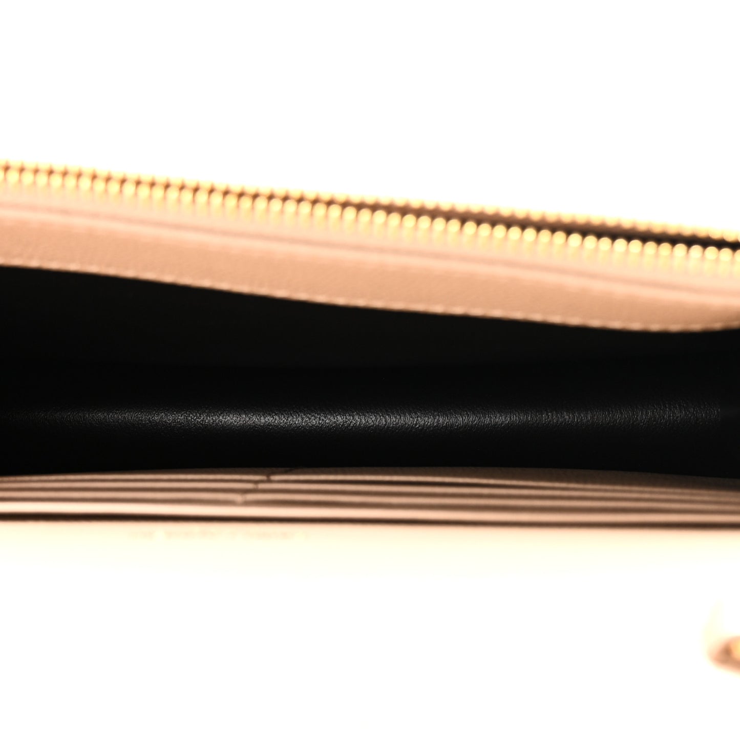 Grain De Poudre Matelasse Chevron Monogram Envelope Chain Wallet Dark Beige