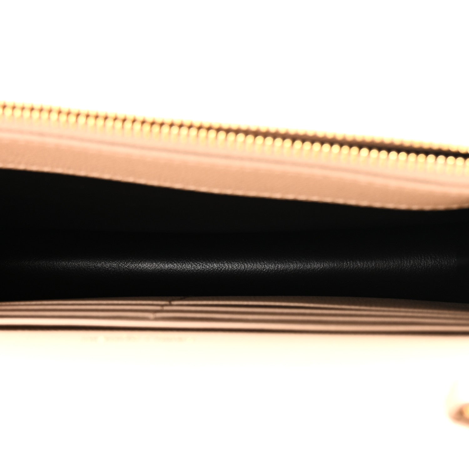 Saint Laurent Grain De Poudre Matelasse Chevron Monogram Envelope Chain Wallet Dark Beige 5 of 10