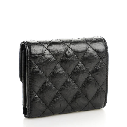 Chanel Aged Calfskin Quilted Reissue Compact Wallet Black 3 of 8