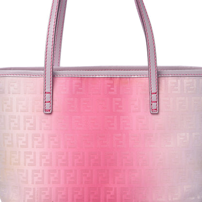 Fendi Zucchino Vitello Ombre Roll Tote Fuxia Lavanda 7 of 11