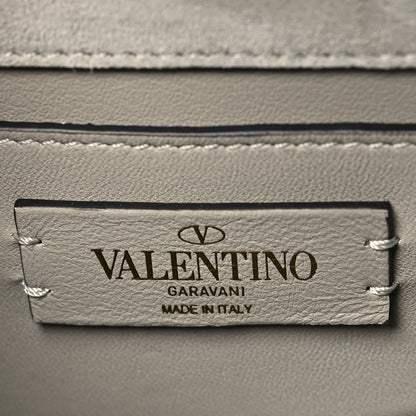 Valentino Garavani Sequin Crystal Embroidered Mini Vsling Top Handle Bag Silver Opal Grey 6 of 9