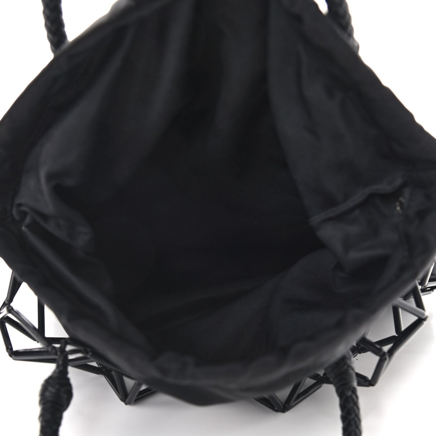 Satin Net Chain Bag Black