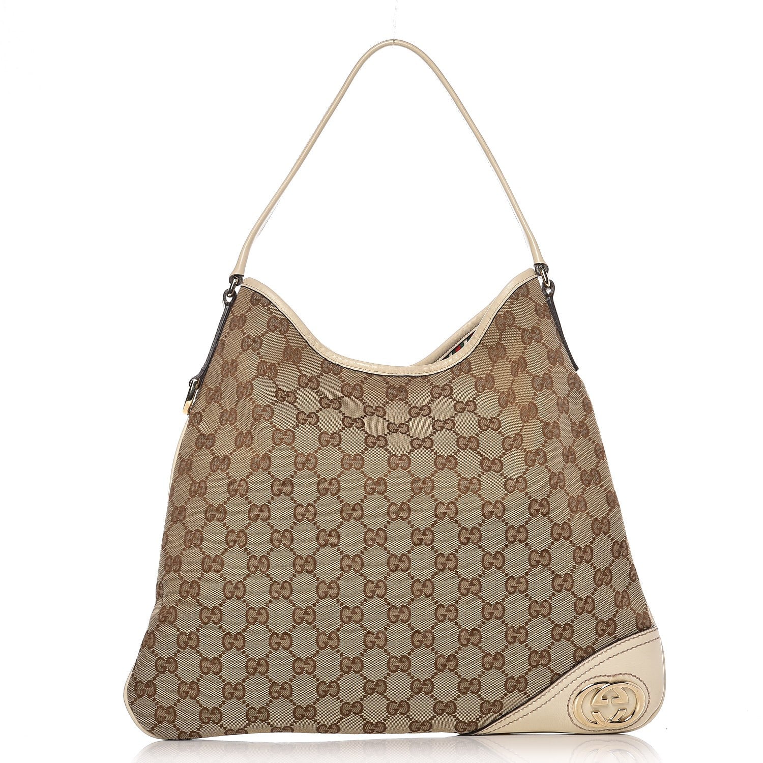 Gucci Monogram Medium New Britt Hobo Off White 1 of 10